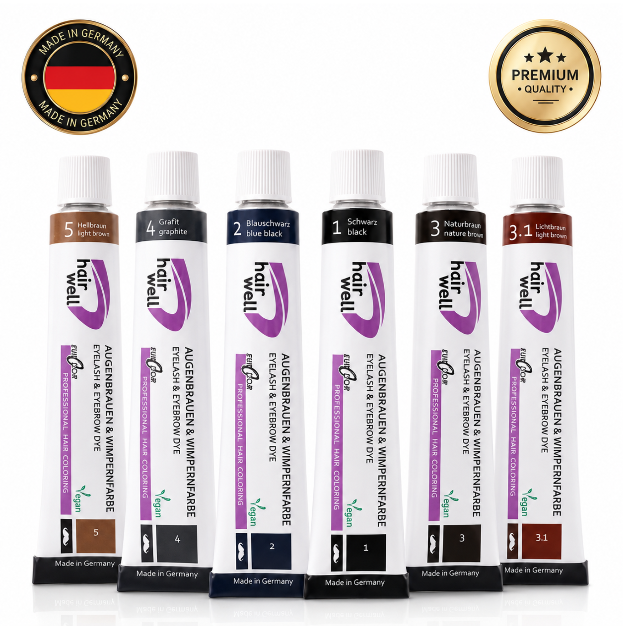 Augenbrauen und Wimpernfarbe Premium