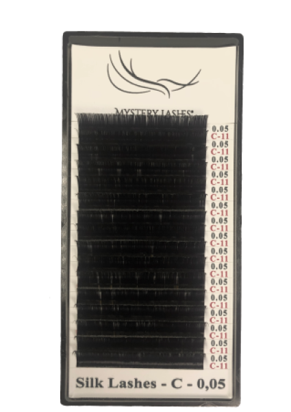 16x Seidenwimpern 0,20
