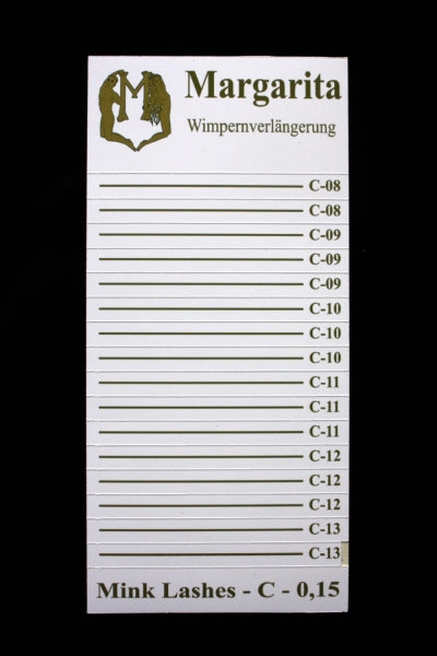 Wimpern mit ihrer Marke