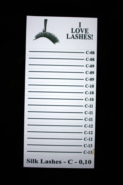 Wimpern mit ihrem Namen