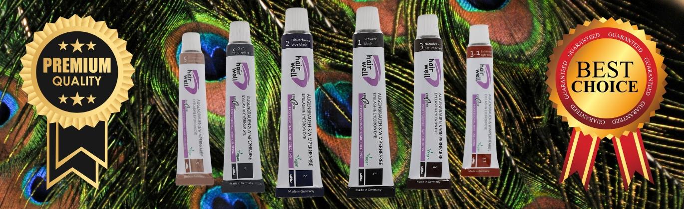Augenbrauen und Wimpernfarbe