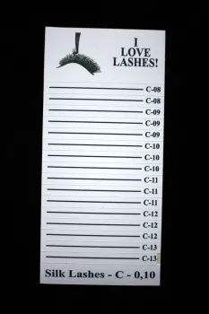 Wimpern mit ihrem Namen