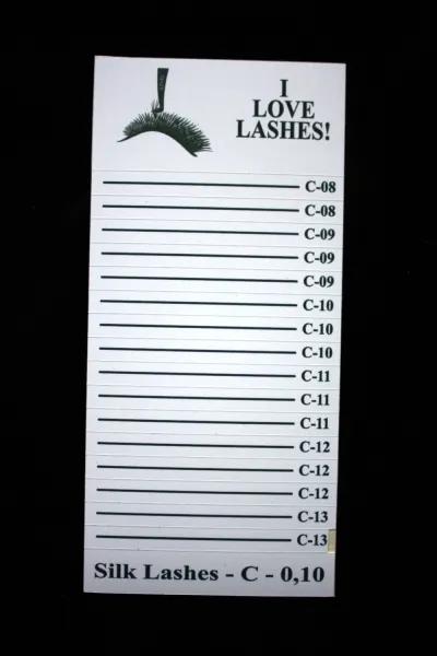 Wimpern mit ihrem Namen